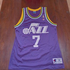 Champion Pete Maravich New Orleans Jazz NBA Basketball Jersey Adult Medium 40